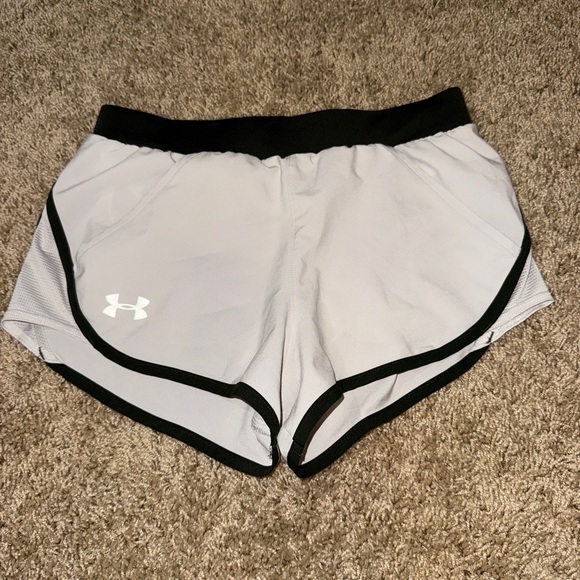 Under Armour Black and Light Gray HeatGear Shorts - Picture 1 of 3